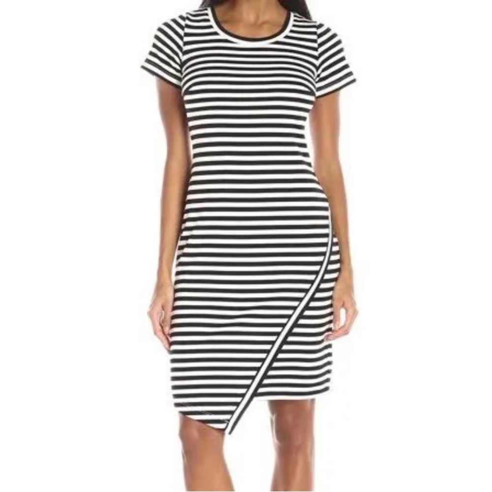 Calvin Klein Black/White Strip Dress